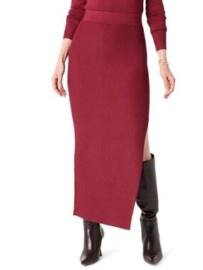 NWT The Drop Tyler Ribbed Sweater Skirt - Color Tibetan Red - Size Medium